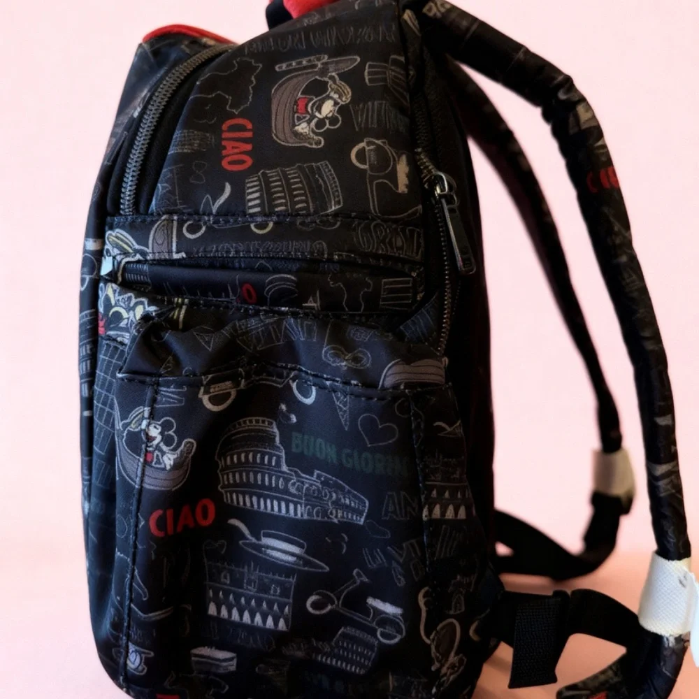 Disney Lug Italy EPCOT Backpack + Matching Minnie Ears Set NWT Parks Exclusive - Picture 5 of 6